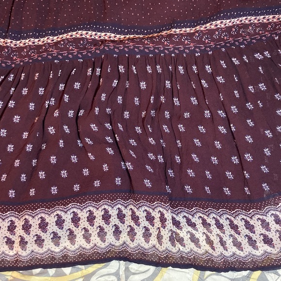 Anthropologie  Galene Embroidered Tunic Dress Size US 12 burgundy - Picture 3 of 15